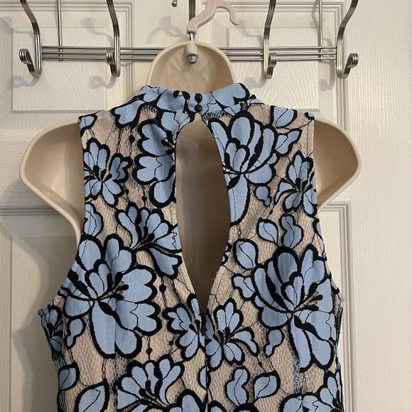 Plenty by Tracy Reese Floral Lace Dress in Black and Blue - Picture 7 of 8